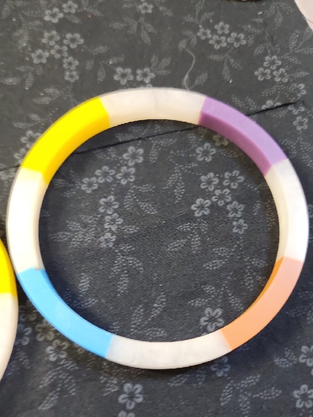 Plunder Colorblock Resin Bangle Set - Picture 4 of 5